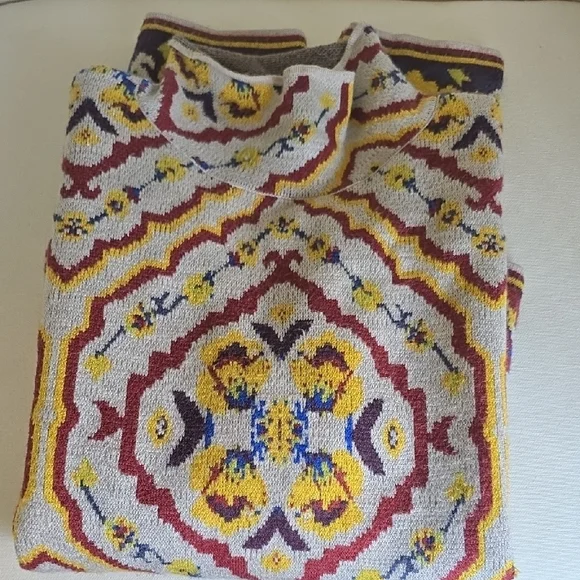 Anthropologie Contrast Mock Neck Sweater - Picture 3 of 5